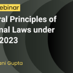 Online webinar on General Principles of Criminal Laws under BNS, 2023