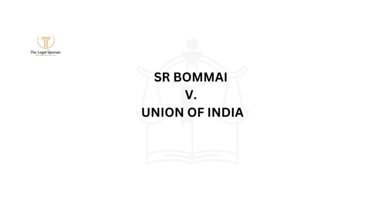 SR Bommai v. Union of India