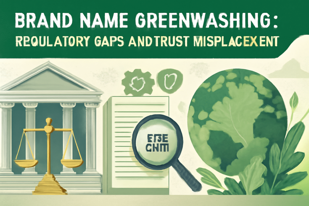 BRAND NAME GREEN WASHING: REGULATORY GAPS AND TRUST MISPLACEMENT