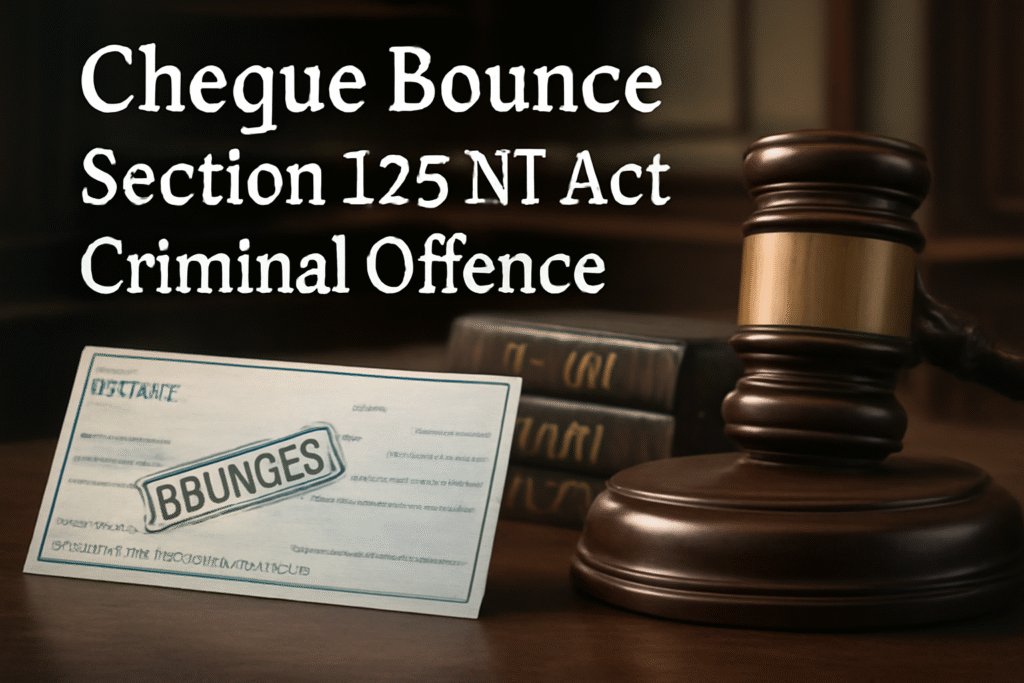 Cheque Bounce Under Section 138 NI Act: Civil Dispute or Criminal Offence?