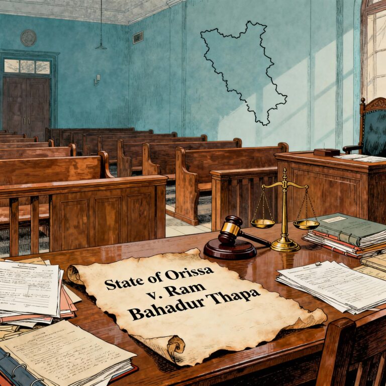 Case Summary: State of Orissa v. Ram Bahadur Thapa (1959)