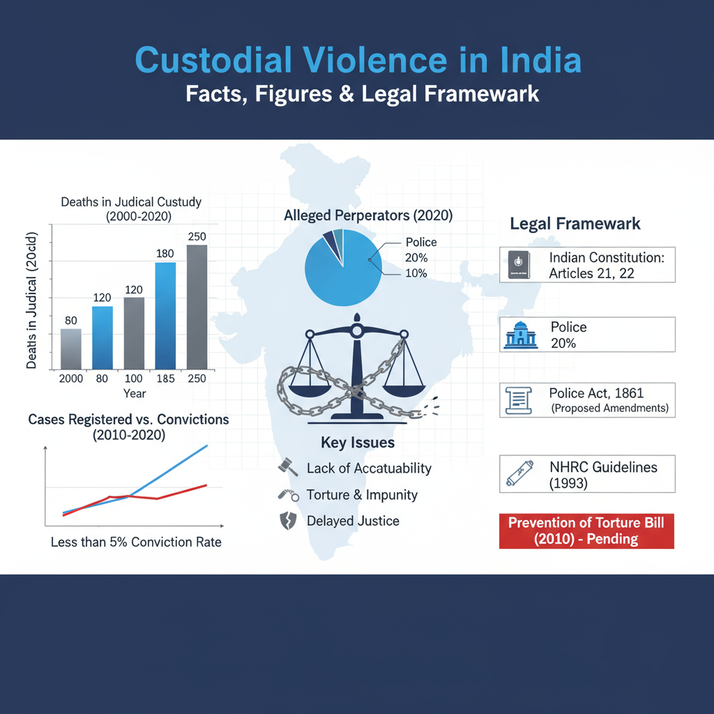 Custodial Violence in India: Legal Safeguards and Judicial Responses