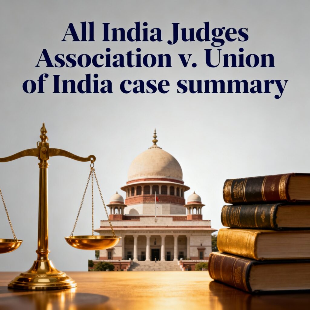 The Case Summary of All India Judges Association & Others v. Union of India & Others