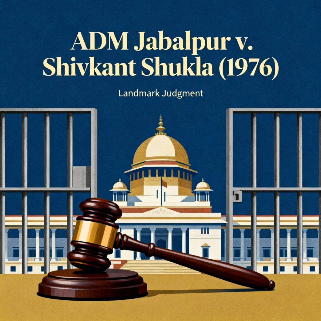 Case Summary: Additional District Magistrate Jabalpur v. Shivkant Shukla (1976)