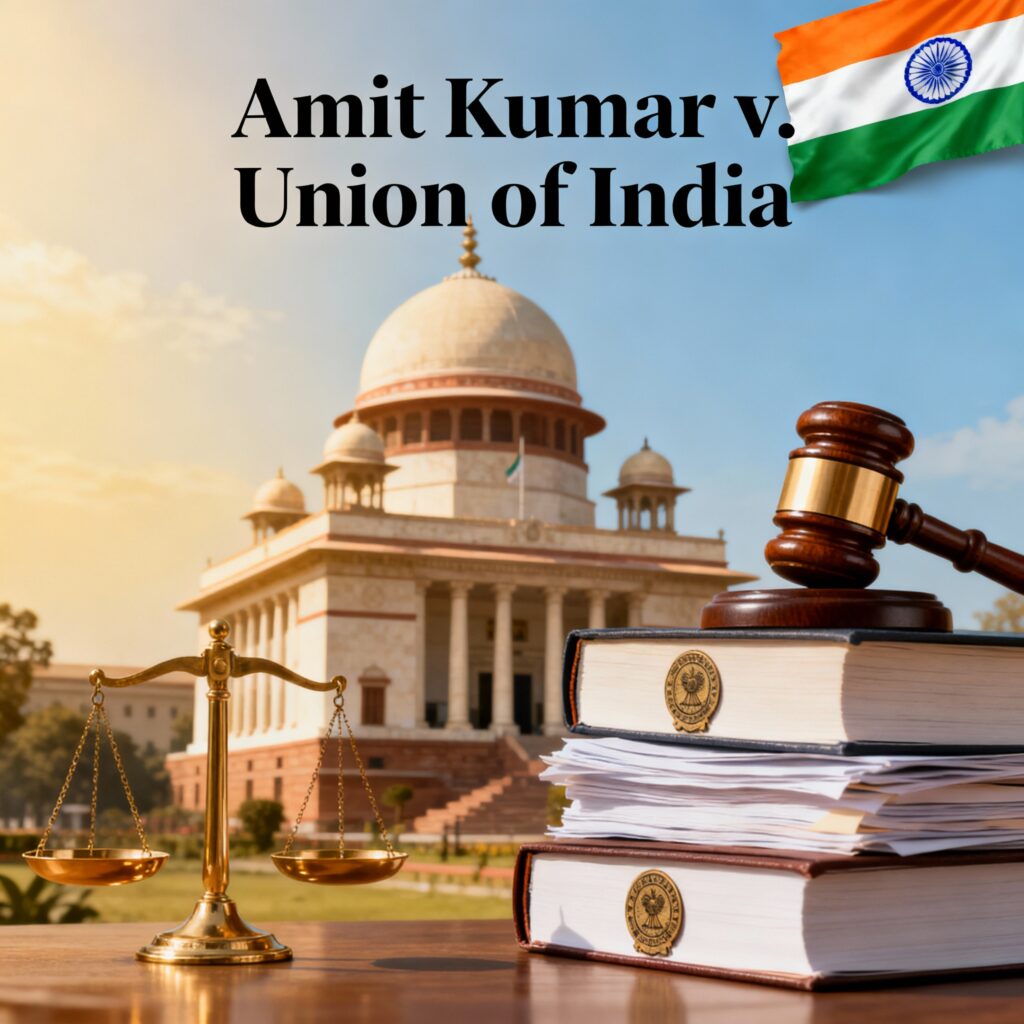 CASE SUMMARY: Amit Kumar v. Union of India