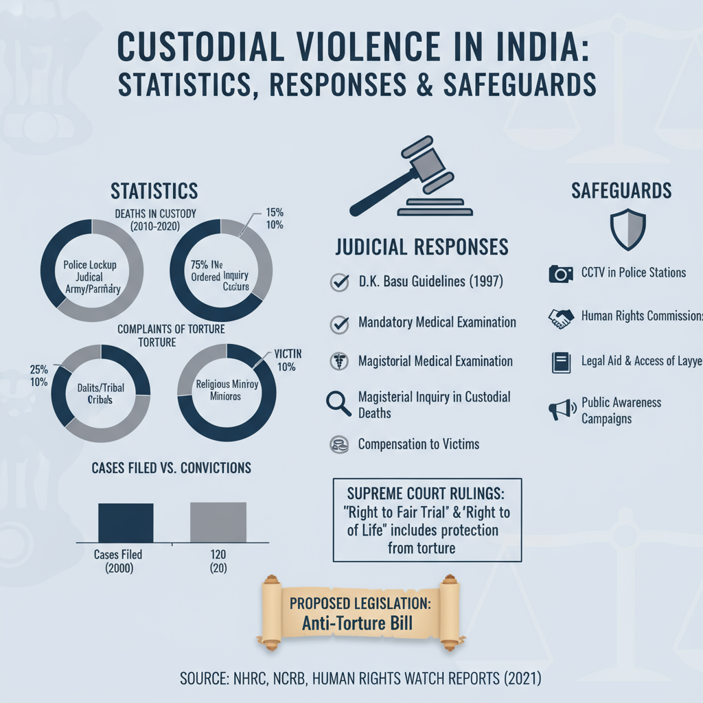 Custodial Violence in India: Legal Safeguards and Judicial Responses