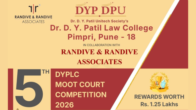 5th DYPLC National Moot Court Competition, 2026 | Dr. D. Y. Patil Law College, Pune
