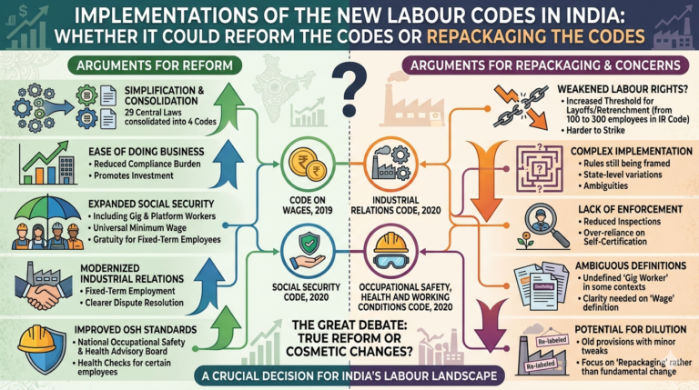 IMPLEMENTATIONS OF THE NEW LABOUR CODES IN INDIA: WHETHER IT COULD REFORM THE CODES OR REPACKAGING THE CODES