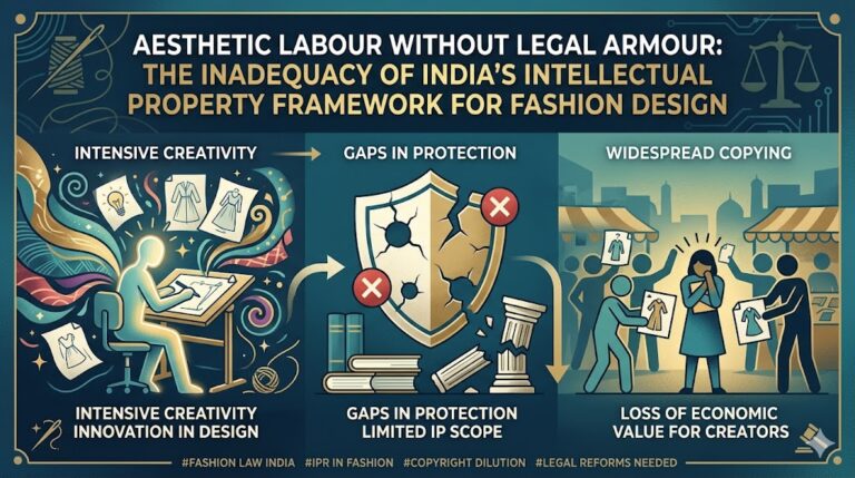 AESTHETIC LABOUR WITHOUT LEGAL ARMOUR: THE INADEQUACY OF INDIA’S INTELLECTUAL PROPERTY FRAMEWORK FOR FASHION DESIGN