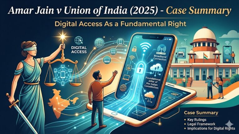 Case Summary: Amar Jain v. Union of India (2025)