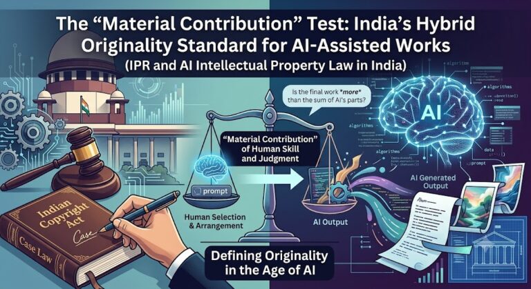 The “Material Contribution” Test: India’s Hybrid Originality Standard for AI-Assisted Works