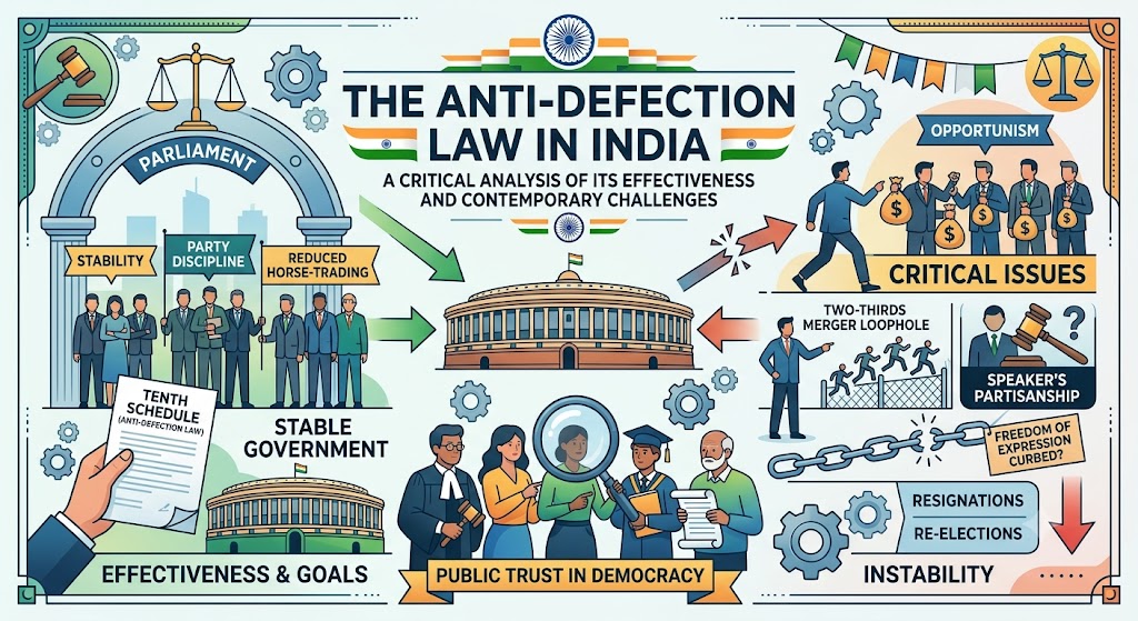 The Anti-Defection Law in India – A Critical Analysis of Its Effectiveness and Contemporary Challenges