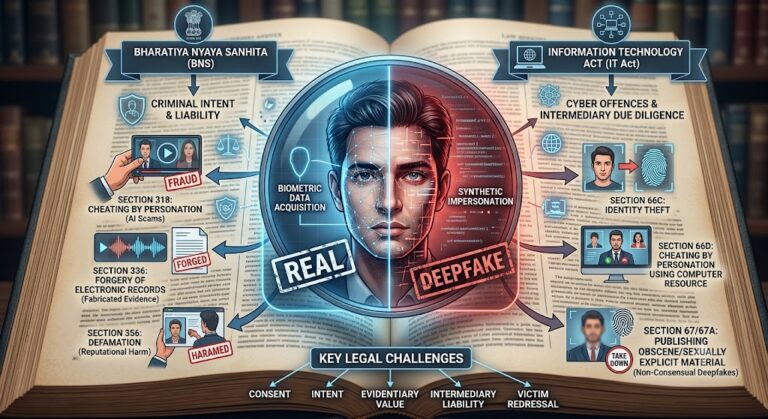 Digital Deception: Deepfakes under BNS and IT Act