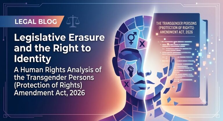 Legislative Erasure and the Right to Identity: A Human Rights Analysis of the Transgender Persons (Protection of Rights) Amendment Act, 2026