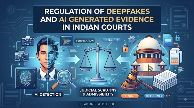 REGULATION OF DEEPFAKES AND AI GENERATED EVIDENCE IN INDIAN COURTS
