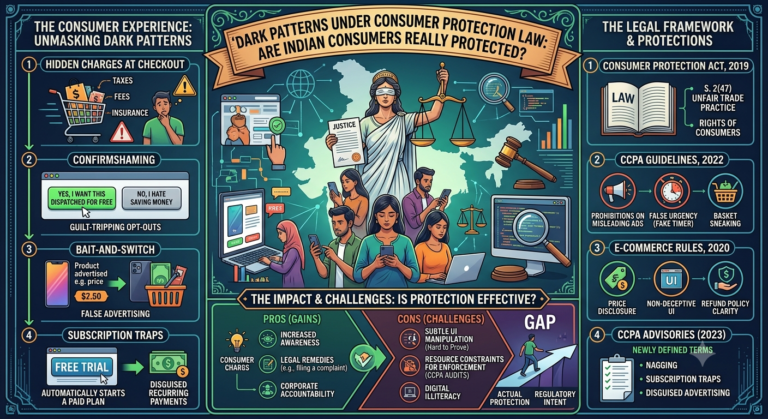 DARK PATTERNS UNDER CONSUMER PROTECTION LAW: ARE INDIAN CONSUMERS REALLY PROTECTED?