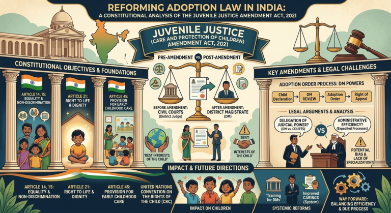 Reforming Adoption Law in India: A Constitutional Analysis of the Juvenile Justice Amendment Act, 2021