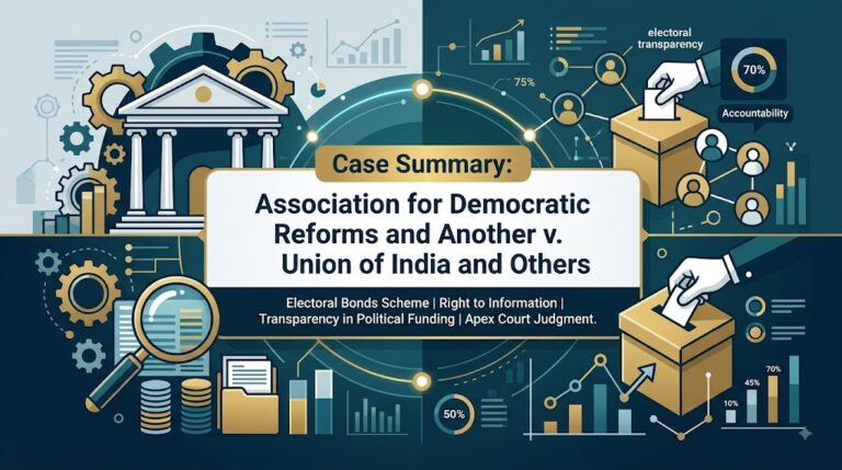 ​Case Summary: Association for Democratic Reforms and Another v. Union of India and Others