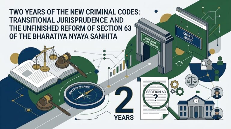Two Years of the New Criminal Codes: Transitional Jurisprudence and the Unfinished Reform of Section 63 of the Bharatiya Nyaya Sanhita