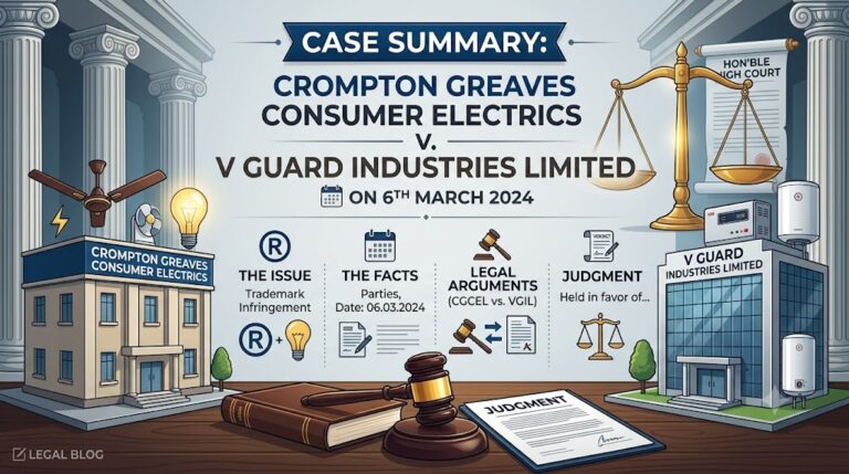 CASE SUMMARY: CROMPTON GREAVES CONSUMER ELECTRICS V. V GUARD INDUSTRIES  LIMITED