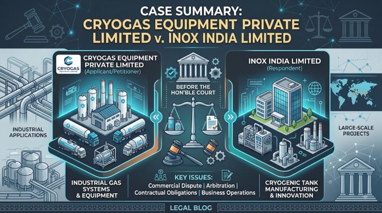 Case Summary: Cryogas Equipment Private Limited v. INOX India Limited