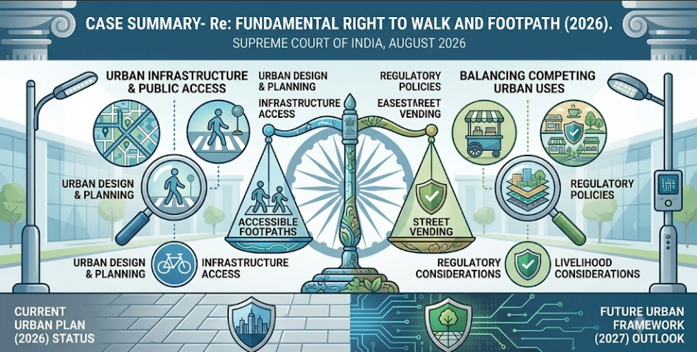 CASE SUMMARY- Re: Fundamental Right to Walk and Footpath (2026)