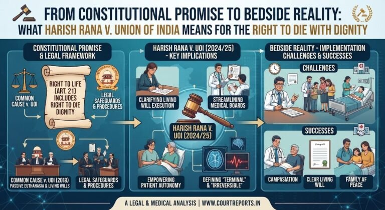 FROM CONSTITUTIONAL PROMISE TO BEDSIDE REALITY: WHAT HARISH RANA V. UNION OF INDIA MEANS FOR THE RIGHT TO DIE WITH DIGNITY