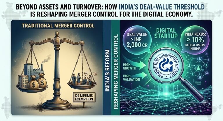 BEYOND ASSETS AND TURNOVER: HOW INDIA’S DEAL-VALUE THRESHOLD IS RESHAPING MERGER CONTROL FOR THE DIGITAL ECONOMY