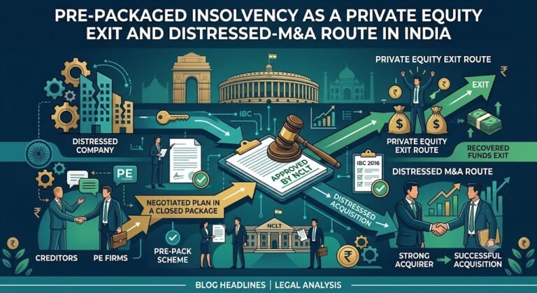 PRE-PACKAGED INSOLVENCY AS A PRIVATE EQUITY EXIT AND DISTRESSED-M&A ROUTE IN INDIA