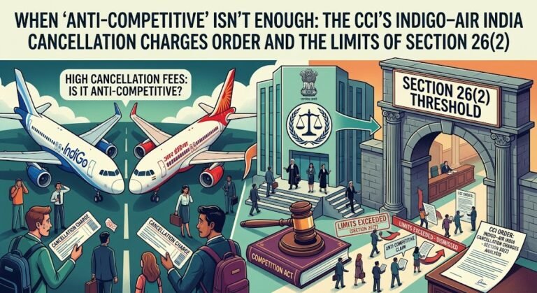 WHEN ‘ANTI-COMPETITIVE’ ISN’T ENOUGH: THE CCI’S INDIGO–AIR INDIA CANCELLATION CHARGES ORDER AND THE LIMITS OF SECTION 26(2).